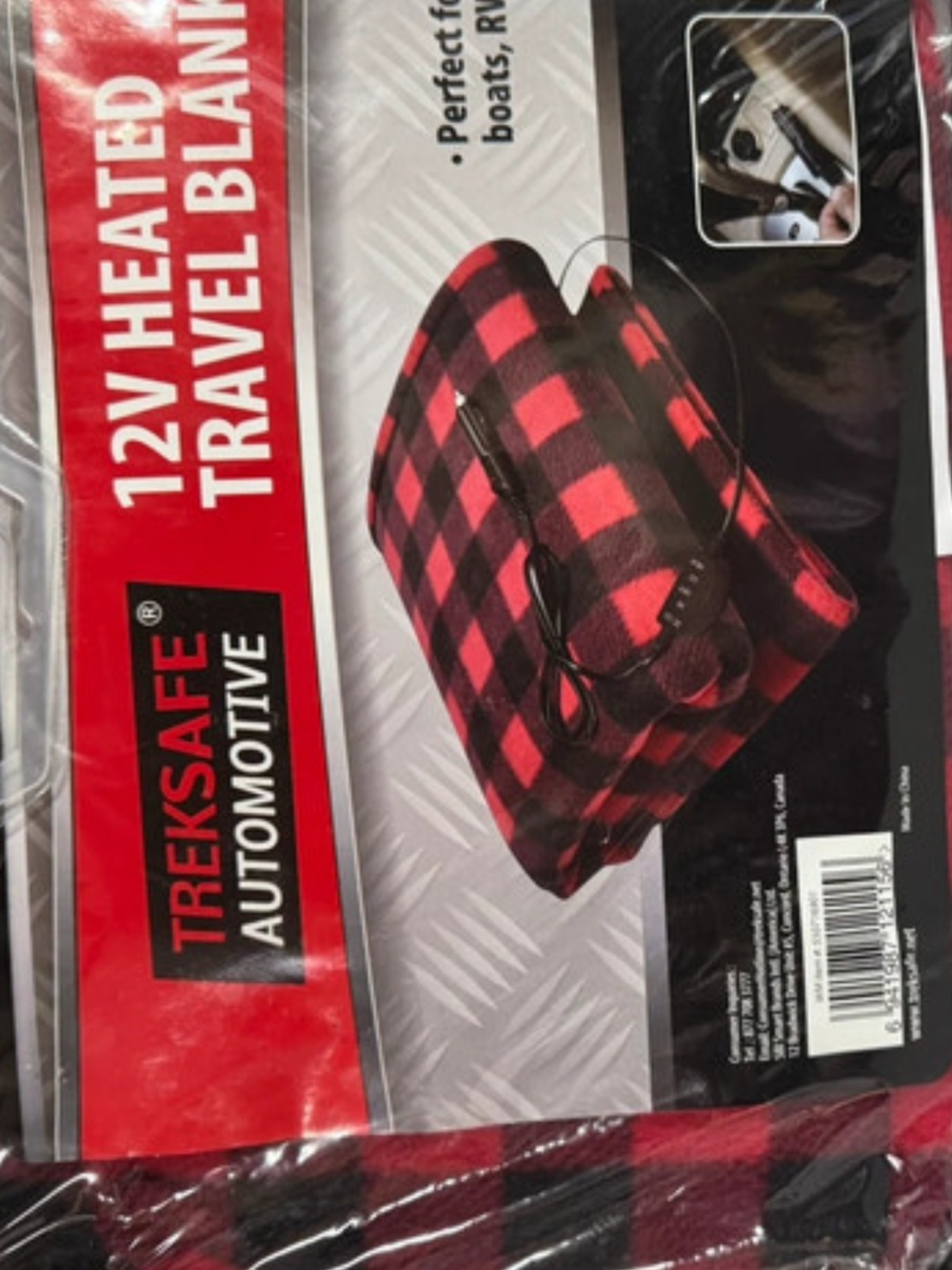 “New” Treksafe Automotive 12V Heated Travel Blanket